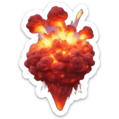 Explosion love sticker