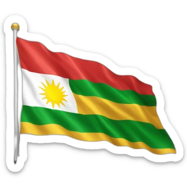 Kurdistan iraq flag principal one sun sticker