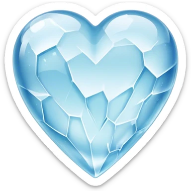 Freezing ice cold heart  sticker