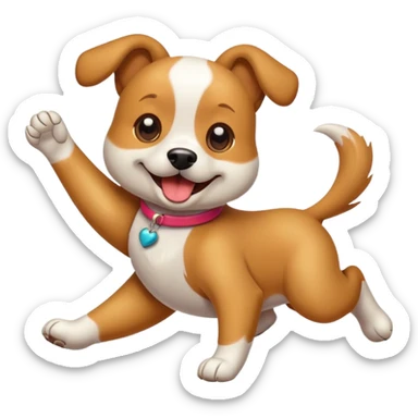 Un perro bailando sticker