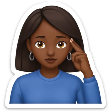 👧🏾👂🏾🤏🏾 pinching ear girl sticker