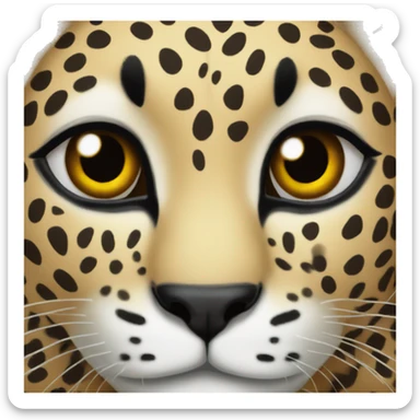 Leopard heart sticker
