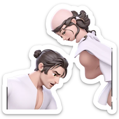 a girl in a dress sticker