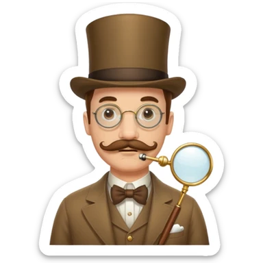 mustache monocle movember sticker