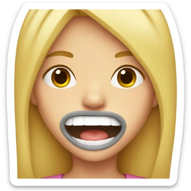 Girl with mouth zipped sticker