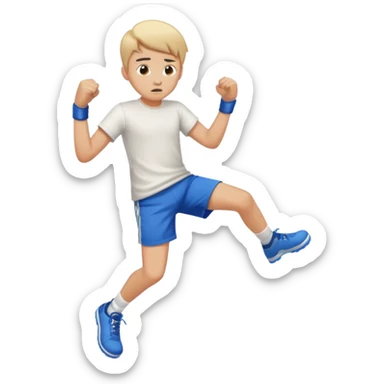 Boy getting drop kicked  sticker