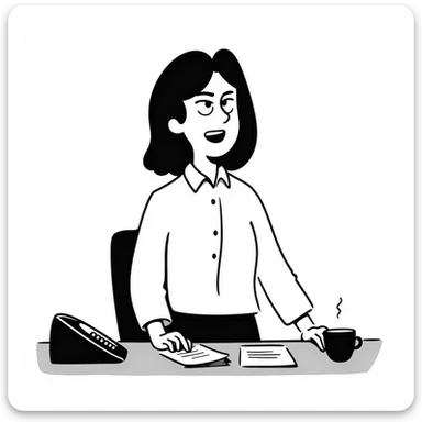 An angry business secretary sticker