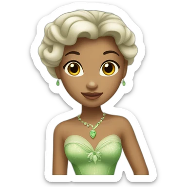Princess Disney Tiana with white skin sticker