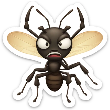 Angry ant sticker