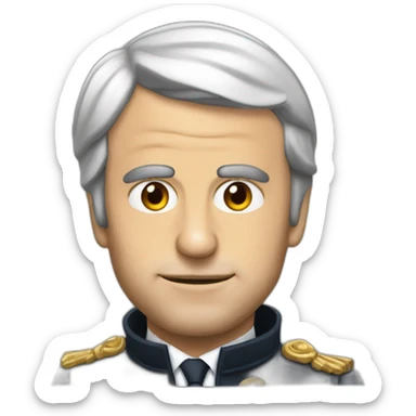 Macron qui se touche le nez sticker