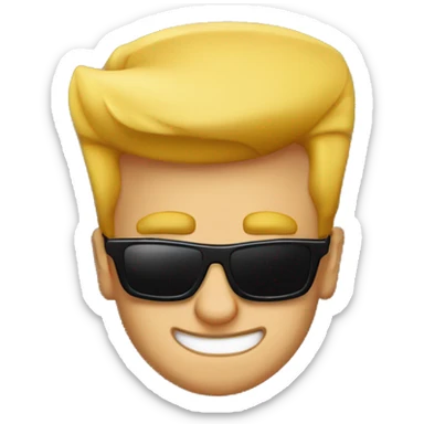 johnny bravo with sunglasses sticker