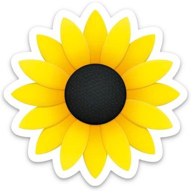 Girasol con el centro negro sticker