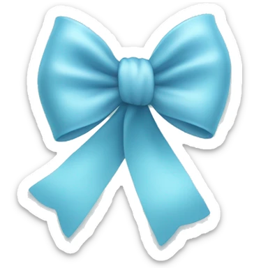Light blue bow  sticker