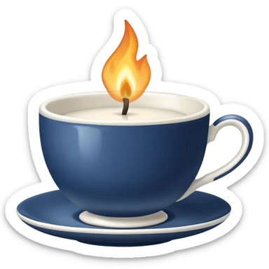 stylishteacup candle sticker