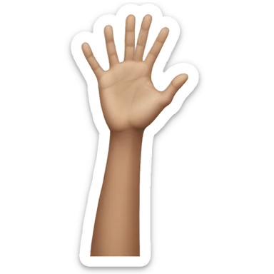 hand reaching sticker