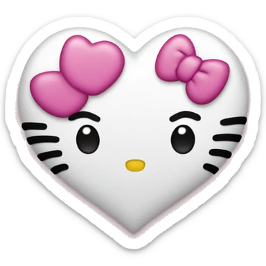 hello kitty heart sticker
