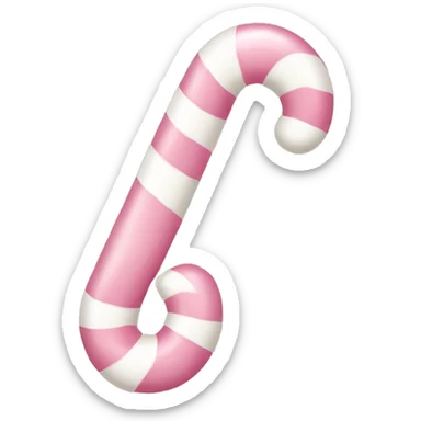light pink and white candy cane sticker