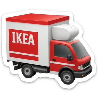 IKEA delivery truck ir red color sticker