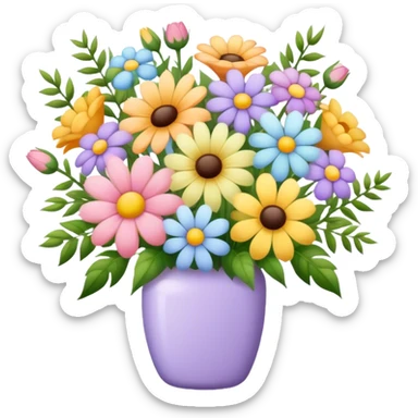 Pastel bouquet sticker