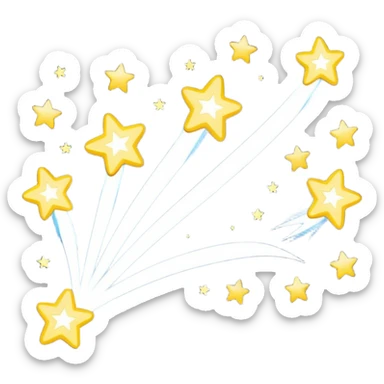 shooting stars sticker