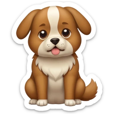 Dog pooping sticker