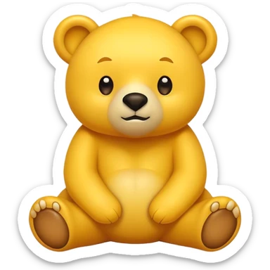 Yellow bear sticker