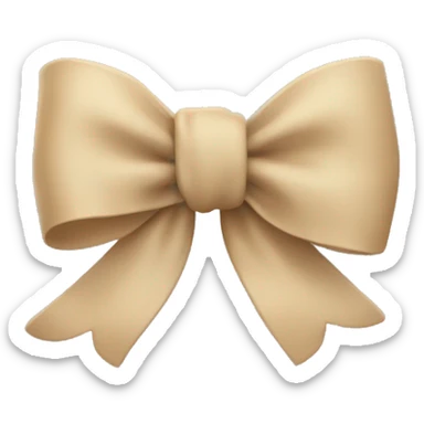Beige bow sticker