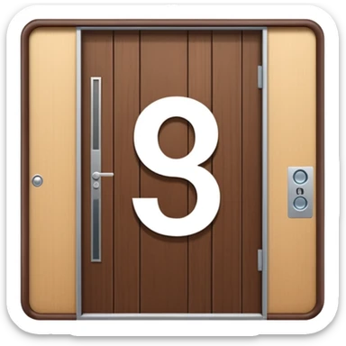 modern villa door number wood Japanese sticker