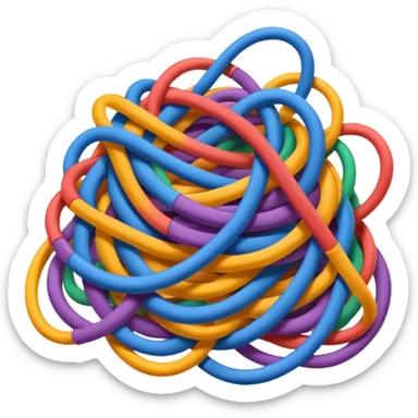 Tangled Cables sticker