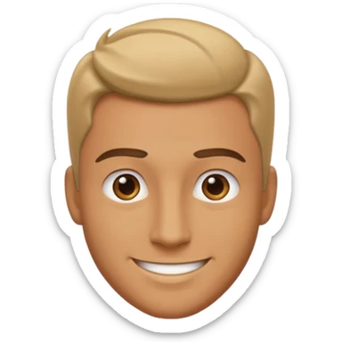 A handsome guy looks bold and brash sticker