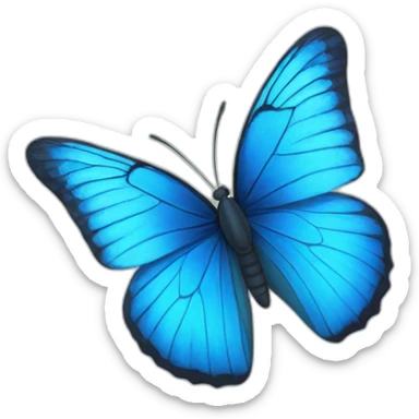 Blue butterfly  sticker