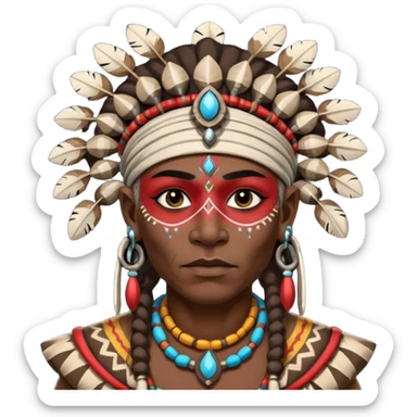 A tribal shaman sticker
