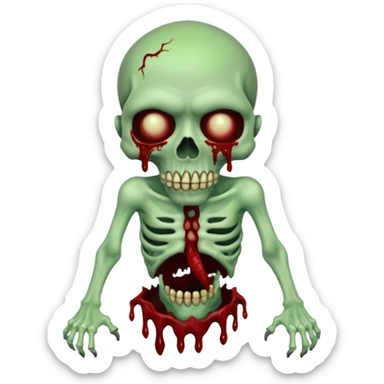Rotting corpse zombie demons, full body, in the style of your bleeding skull art, full body sticker
