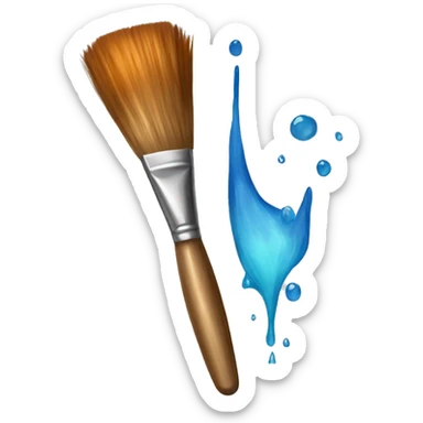 water color painting brush sticker