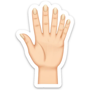 hand with nails on clapping with their index finger and thumb finger sticker