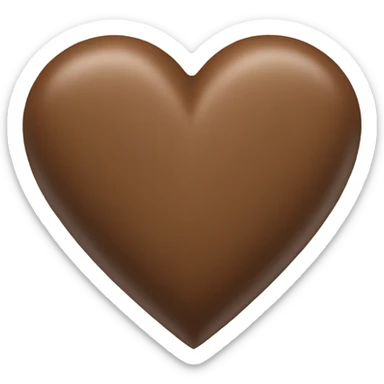 brown heart sticker