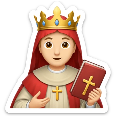 pretre catholique du moyen age sticker