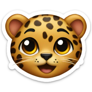 Hear with leopard print sticker