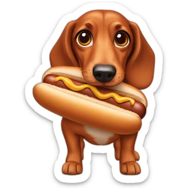 teckel-hot-dog sticker