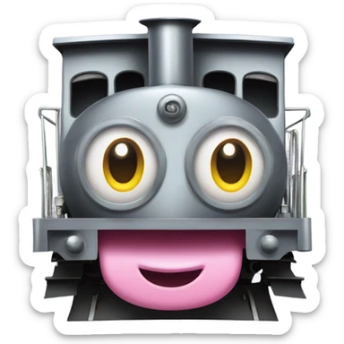 A electric locomotive (With little Kirby shiny eyes) sticker