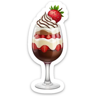 strawberry-chocolate-pafe-Wineglass sticker