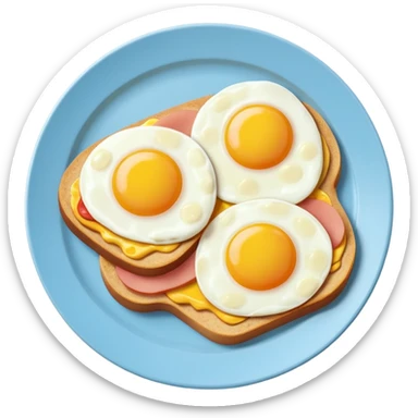 Toki Doki kawaii SPAM and eggs plate sticker