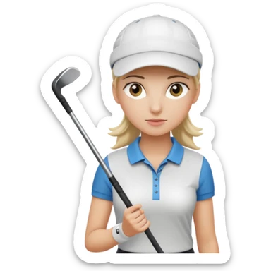 Girl golfer sticker