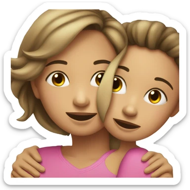 Mom daughter hugs sticker