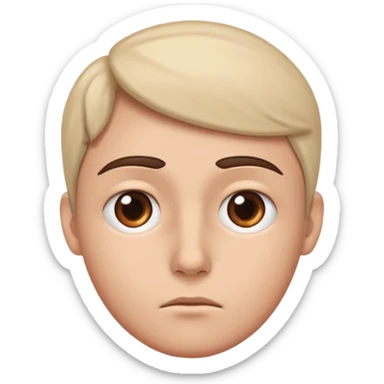 A face when you are trying to avoid eye contect, uncomfortable  sticker