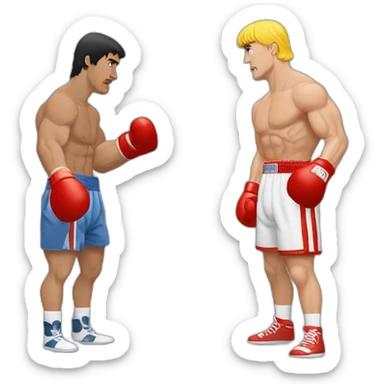 Rocky Balboa vs Iván drago sticker