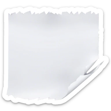 Small white pieces of paper that have been cut up sticker