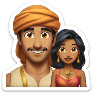 Aladdin and yasmine sticker