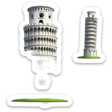 Leaning tower of pisa sticker
