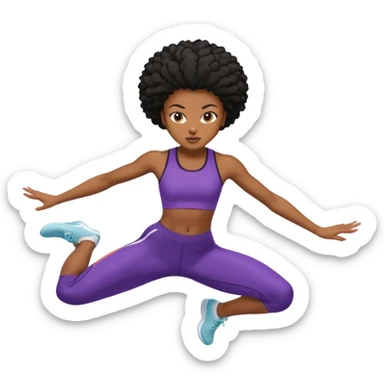 Black girl splits  sticker